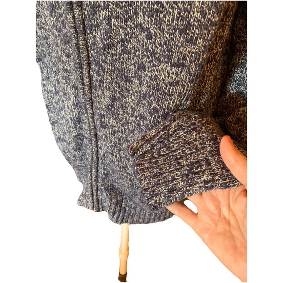 LL Bean Women's Sz XL Full Zip Cardigan Sweater Navy Preppy Old Money Classic - Picture 7 of 13